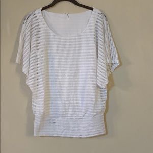 Maurices white top with banded bottom